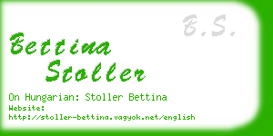 bettina stoller business card